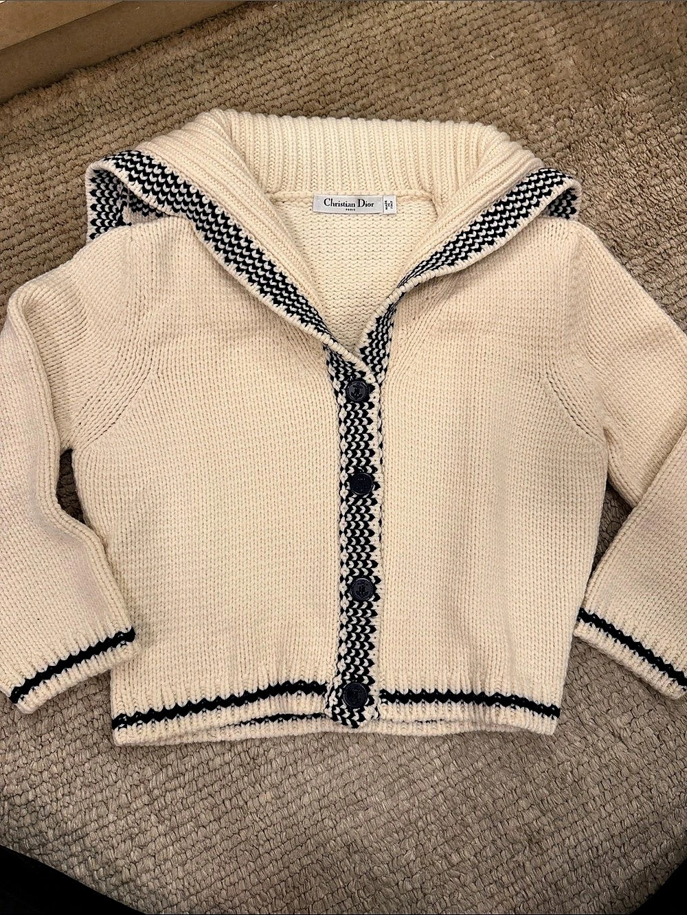 Christian Dior Cashmere Wool Knit Sweater Size Small Like New